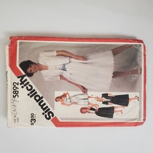 Simplicity 5892 Sewing Pattern Knee-Length A-Line Dress And Collared Shirt